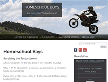 Tablet Screenshot of homeschoolboys.com